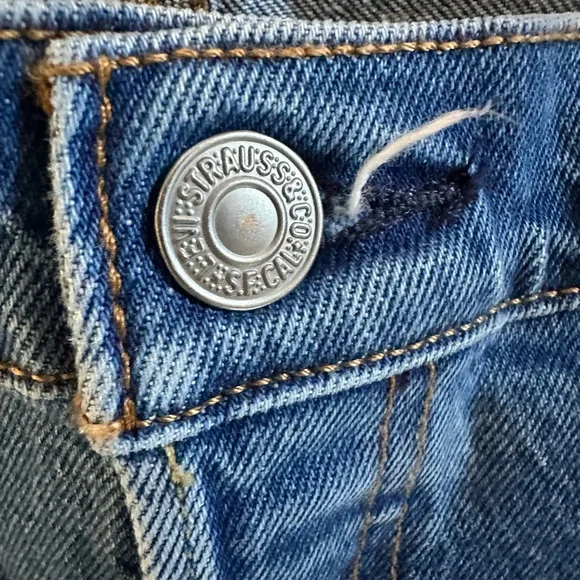 Levi's 501 Original Women's High Rise Jean Short Button Up Size 18W Blue, NEW - Picture 5 of 16